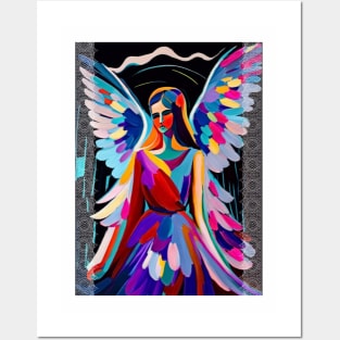 Angel in colorful Matisse style Posters and Art